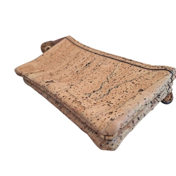 Queork Natural Cork Zip Wallet Clutch Bag Sustainable Antimicrobial NOLA - Picture 10 of 16